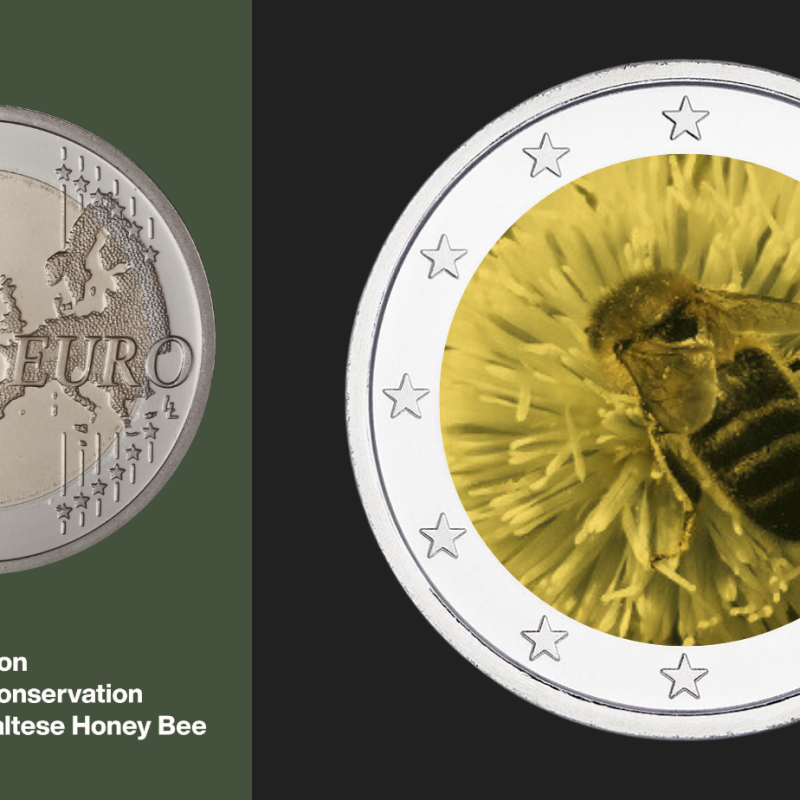 2 Euro Commemorative Coin Honouring the Maltese Honey Bee